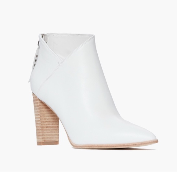 PAIGE Shoes - Paige White Kenna Bootie - Panna Leather size 10